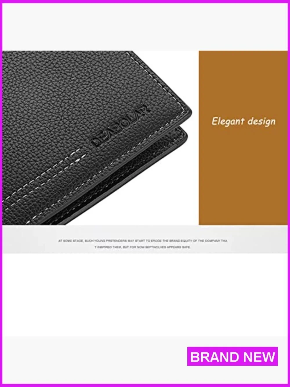 Slim PU Leather Wallet Classic Bifold Design RFID Blocking Travel Essential